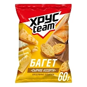 Сухарики Хрустим багет сырное ассорти 60 г