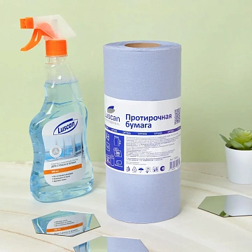 Бумага протирочная Luscan Prof 2сл 200лx1рул/уп 52м голубая