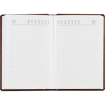 Ежедневник недатированный коричневый,А6,100x150, 320стр,Agenda