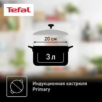 Кастрюля с крышкой Tefal Primary 3л, 20см