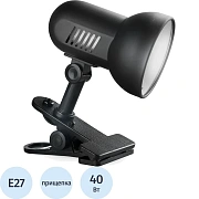 Светильник Camelion H-035 прищепка черный Е27 60W