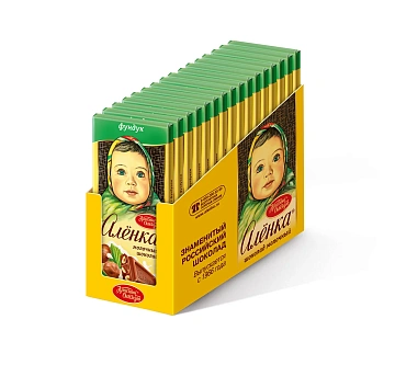 Шоколад Аленка молочный с фундуком, 75г