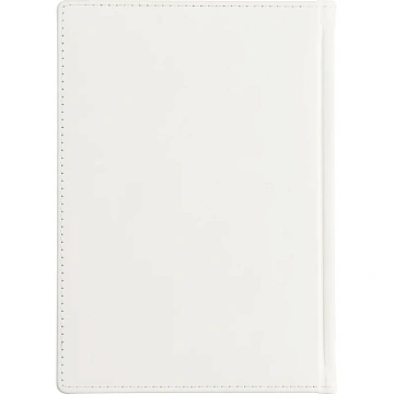 Ежедневник недатированный А5+, 136л, VELVET белый  3-115/23