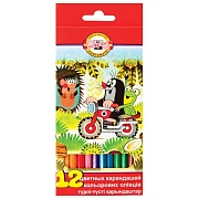 Карандаши цветные Koh-I-Noor 'Крот', 12цв., заточен., картон, европодвес