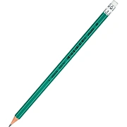 Карандаш чернографитный Attache плаcтик, с ластиком, HB, зеленый корпус