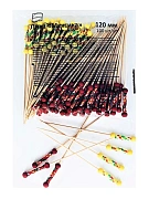 Пики Континентпак Мексика бамбуковые красные и желтые 12см, 100шт