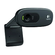 Веб-камера LOGITECH C270, 1/3 Мп, микрофон, USB 2.0, регулируемый крепеж, черная