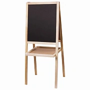 Доска-мольберт двусторонняя для мела и магнитно-маркерная 460х540 мм, черная/белая, РОССИЯ, ПИФАГОР