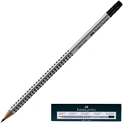 Карандаш чернографитный FABER-CASTELL, 1 шт., 'Grip 2001', HB, трехгранный, с ластиком, 117200