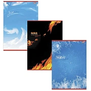 Тетрадь А4, 48 л., HATBER, скоба, клетка, выборочный лак, 'СТИХИИ ПРИРОДЫ' (микс), 012804, 48Т4вмB3